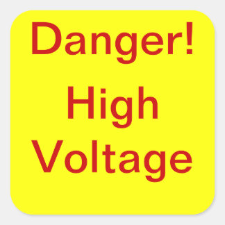 Stickers haute tension en danger