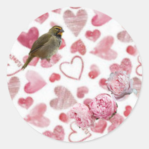 Stickers Heart Classic Round