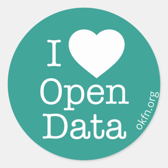 Stickers Heart Open Data (Devant)