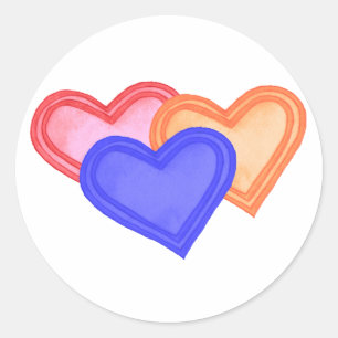 Stickers Hearts Trio