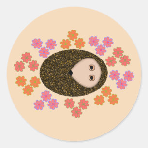 Stickers Hérisson et Fleurs
