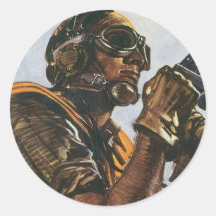 Stickers Héros de guerre - Poster de guerre Vintag