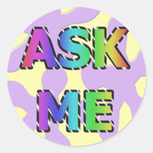 Stickers Hippie Ask Me