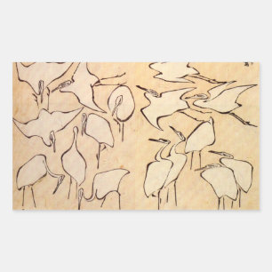 Stickers Hokusai Cranes