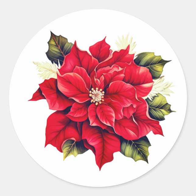 Stickers Holiday Poinsettia (Devant)