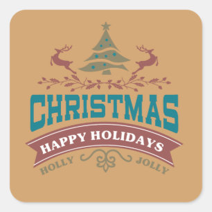 Stickers Holly Jolly Joy Holiday