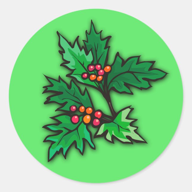 Stickers Holly pour les Fêtes (Devant)