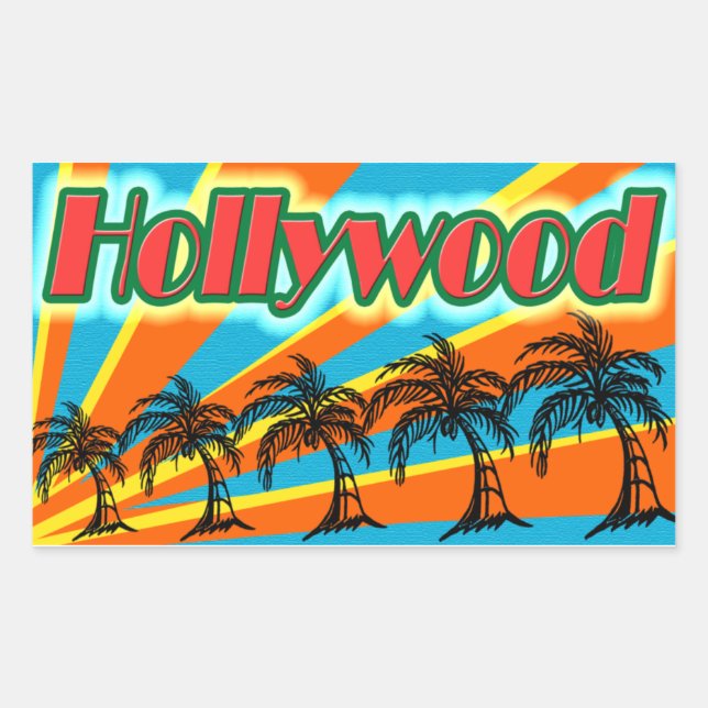 Stickers Hollywood 5 Palmiers (Devant)