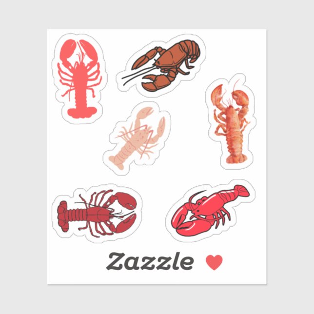 Stickers Homard (Feuille)