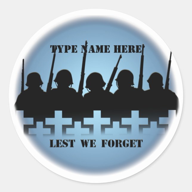 Stickers Hommage Soldat De Peur D'Oublier Les Stic (Devant)