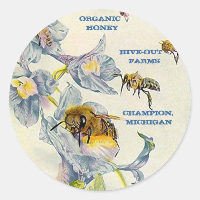 STICKERS HONEYBEE HONEY PRODUCERS PRODUCT MARKING (Front)
