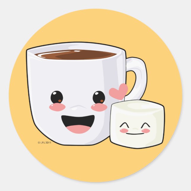 Stickers Hot Cocoa et Marshmallow (Devant)