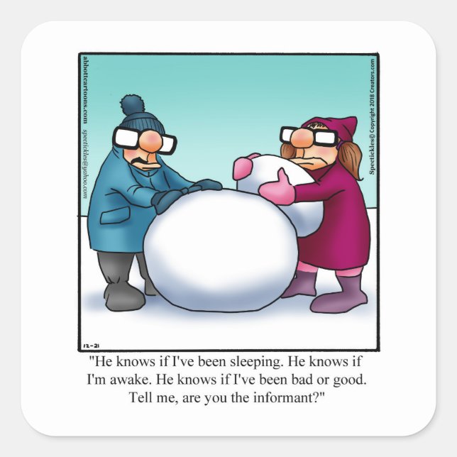 Stickers Humour de Noël (Devant)