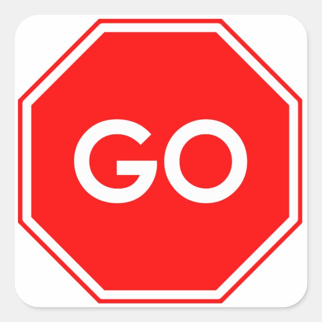 Stickers Humour "Go" (Devant)