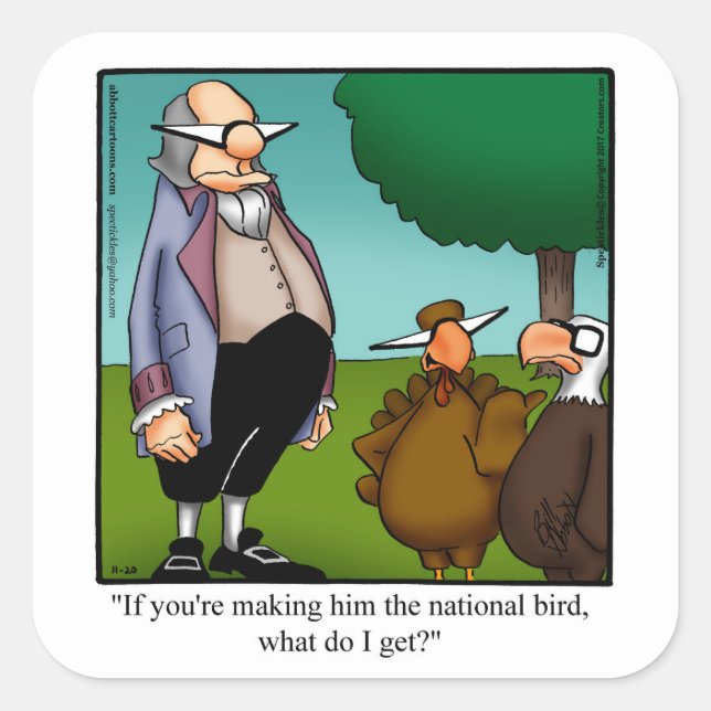 Stickers Humour Thanksgiving amusant (Devant)