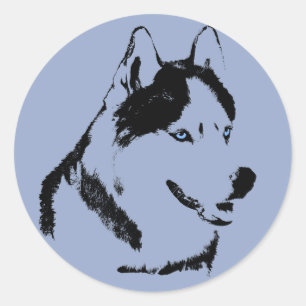 Stickers Husky Siberian Husky Stickers Malamute