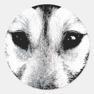 Stickers Husky Siberian Husky Wolf Stickers