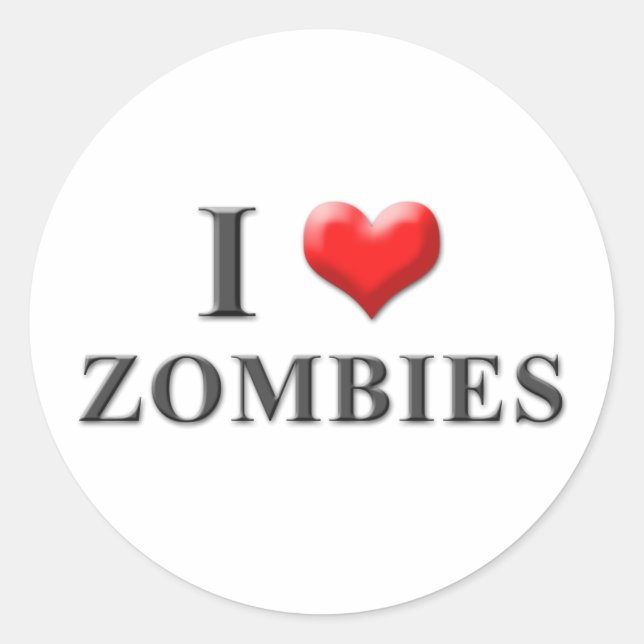 Stickers I Heart Zombies 001 (Devant)