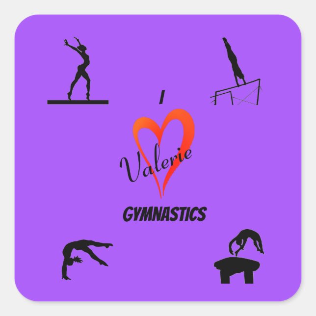 Stickers "I Love Gymnastique" (Devant)