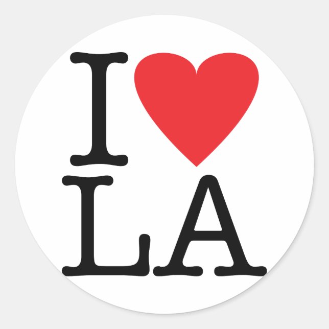 Stickers I Love LA (Los Angeles) (Devant)