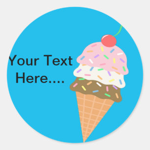 Stickers Ice Cream Personnalisés.