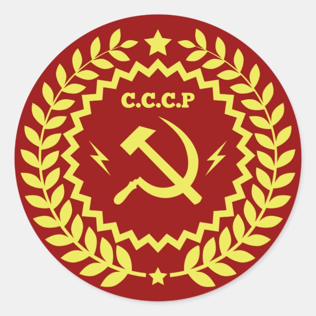 Stickers insigne CCCP marteau et faucille (Devant)