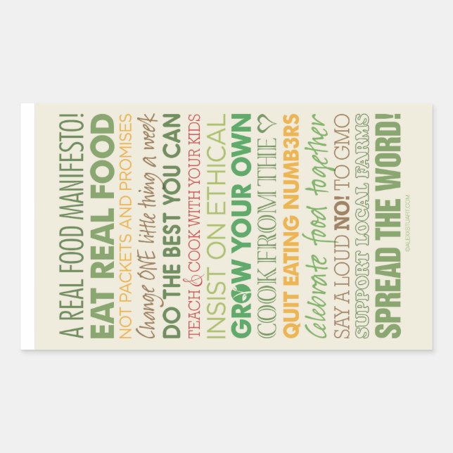 Stickers Inspiration alimentaire (Devant)