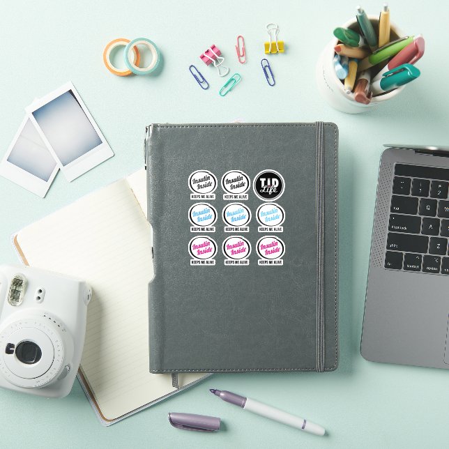 Stickers Insulin Intérieur Pod [Blanc brillant] (Couverture iPad)