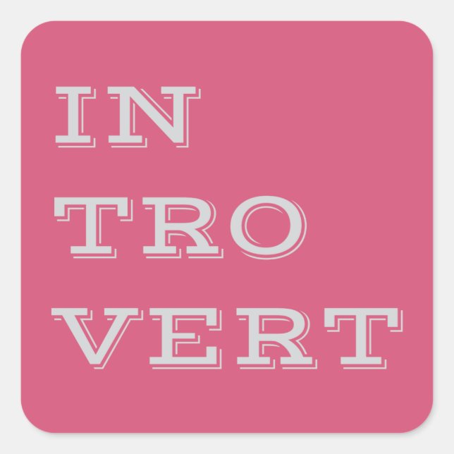 Stickers Introvert gris (Devant)
