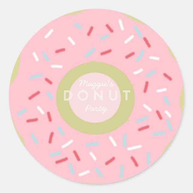 Stickers Invitation Donut Party (Devant)