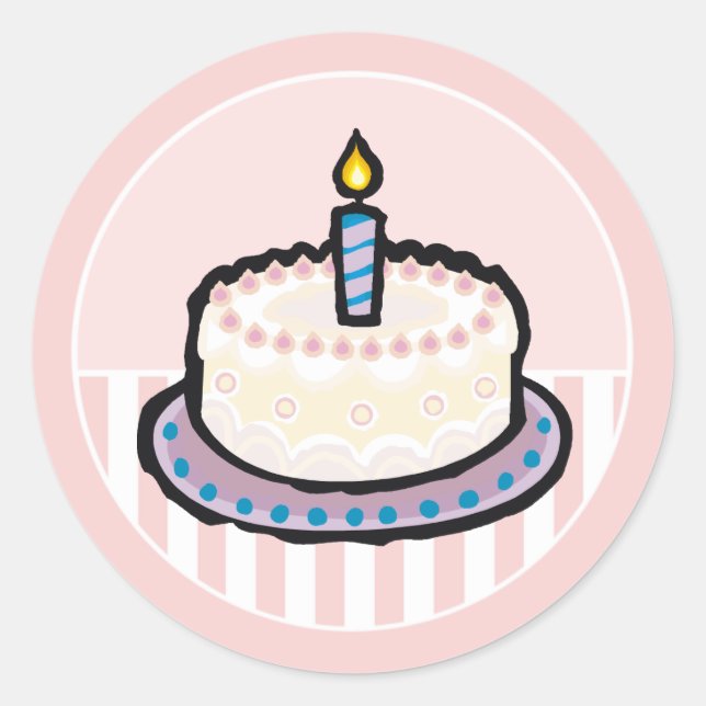 Stickers Invitation fête d'anniversaire pour bébé (Devant)