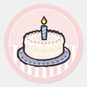 Stickers Invitation fête d'anniversaire pour bébé