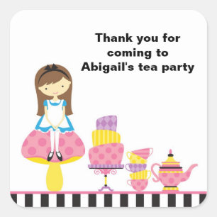 Stickers Invitations Alice au pays des merveilles