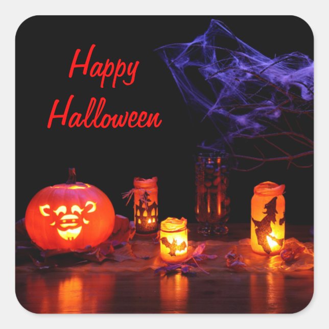 Stickers Jack-O-Lantern Et Bougies (Devant)