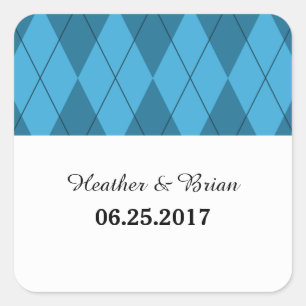 Stickers Jacquard bleu mariage