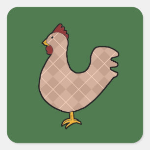 Stickers Jacquard Folk Art Rooster