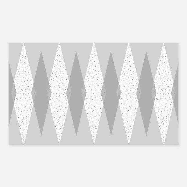 Stickers Jacquard gris moderne du milieu du siècle (Devant)