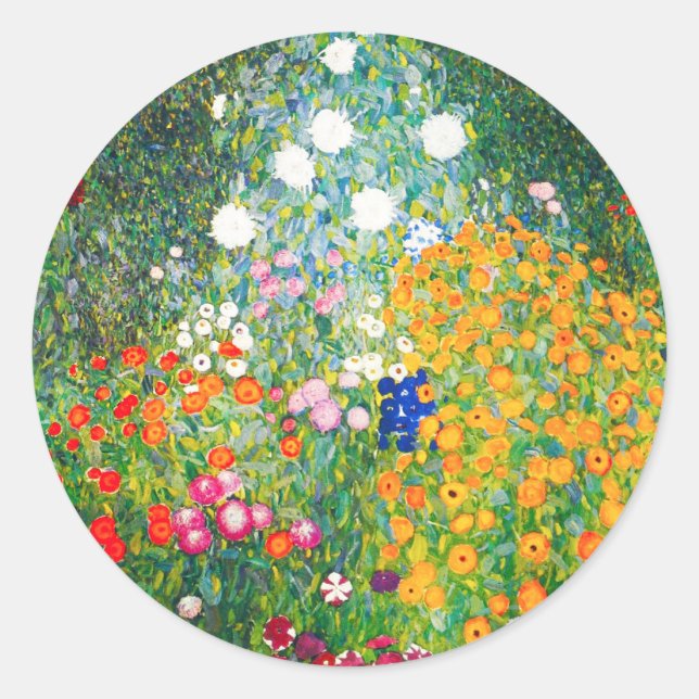 Stickers Jardin Fleur Gustav Klimt (Devant)
