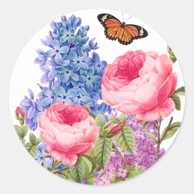 Stickers Jardin Fleur vintage (Devant)
