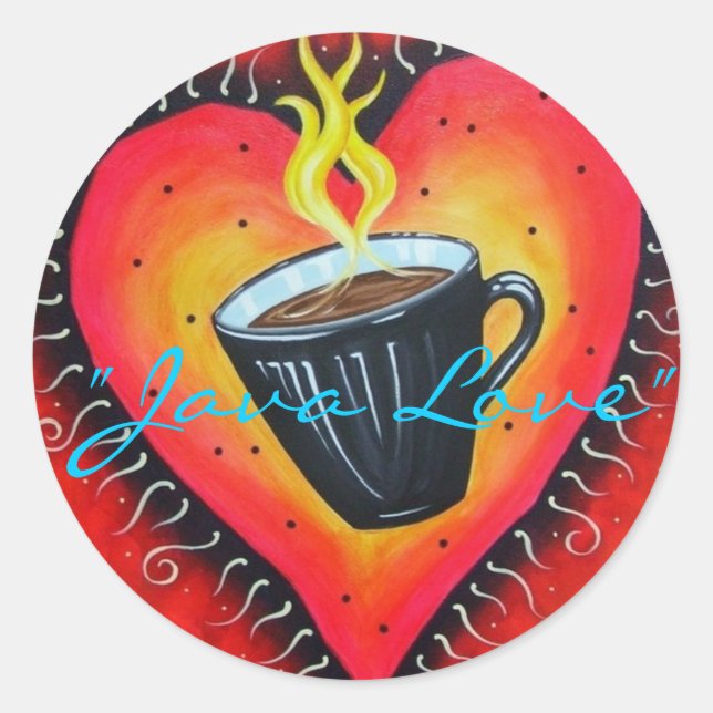 Stickers "Java Love", feuille de 20 (Devant)
