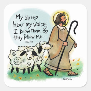 Stickers Jésus et mouton