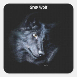 Stickers JEUNE GRIS WOLF Wildlife Supporter