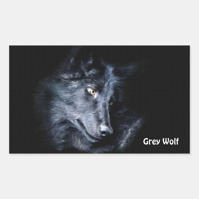 Stickers JEUNE GRIS WOLF Wildlife Supporter (Devant)