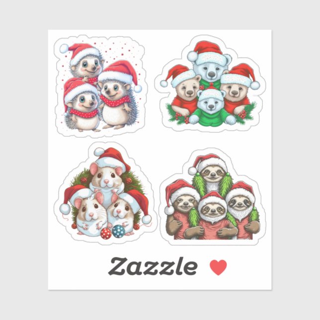 Stickers jolis Critère de Noël (Feuille)