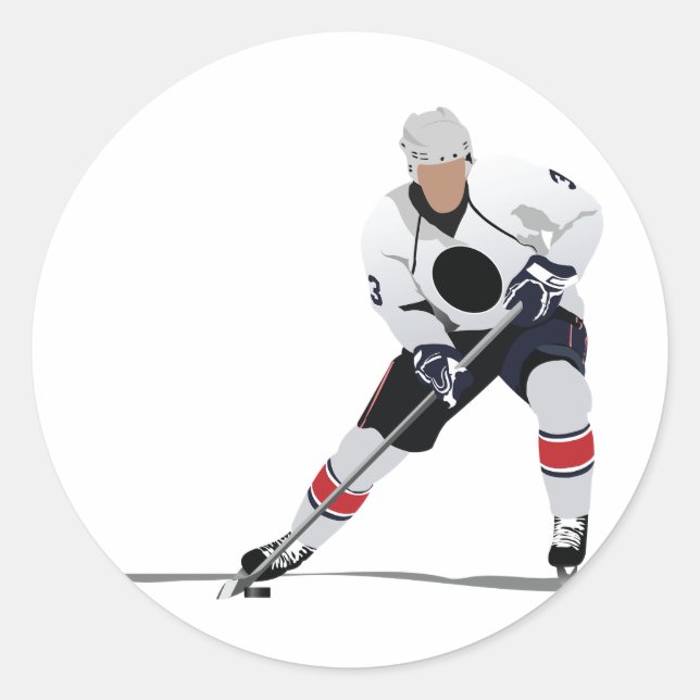 Stickers Joueur de hockey sur glace (Devant)