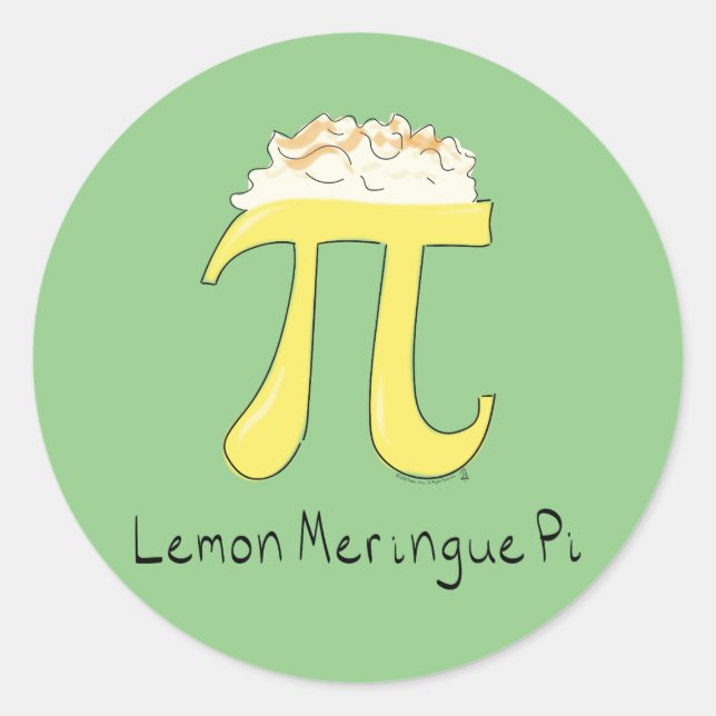 Stickers Jour Citron Meringue Pi Cute Math Pi (Devant)