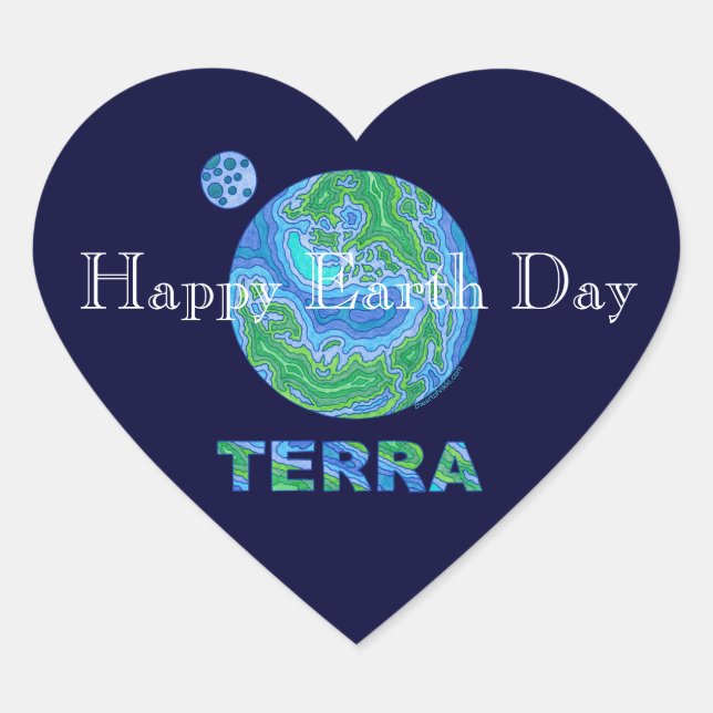Stickers Jour des terres Terra Earth Art heureux (Devant)