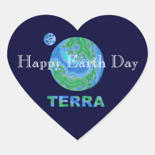 Stickers Jour des terres Terra Earth Art heureux