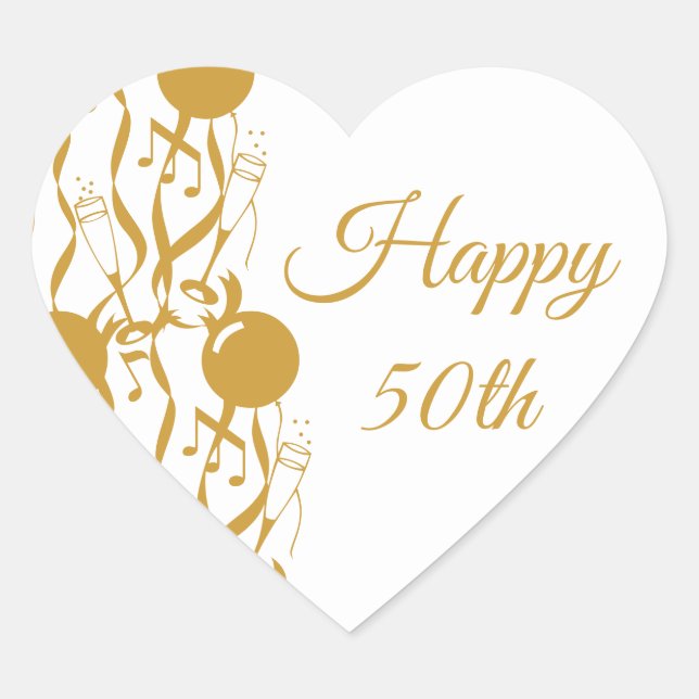 Stickers Joyeux 50e anniversaire (Devant)