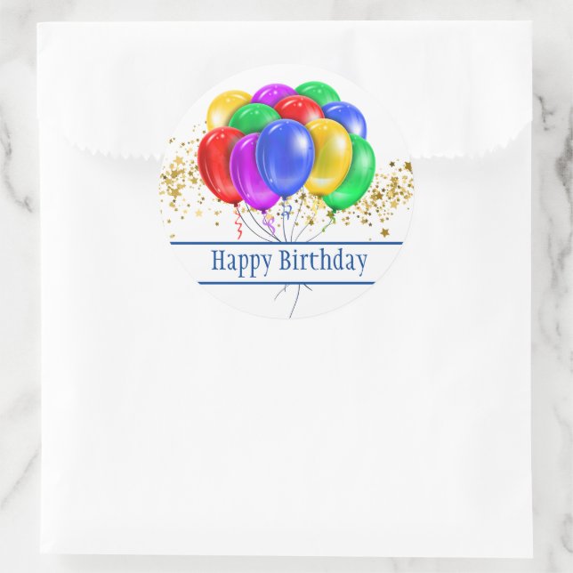 Stickers Joyeux anniversaire (Sac)